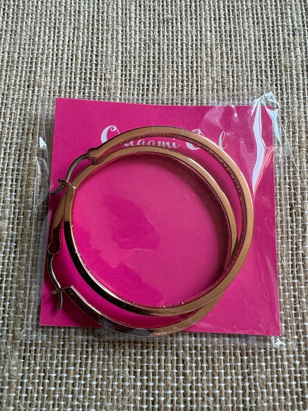 Origami Owl rose gold Kate hoop earrings